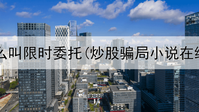  炒股什么叫限时委托(炒股骗局小说在线阅读)