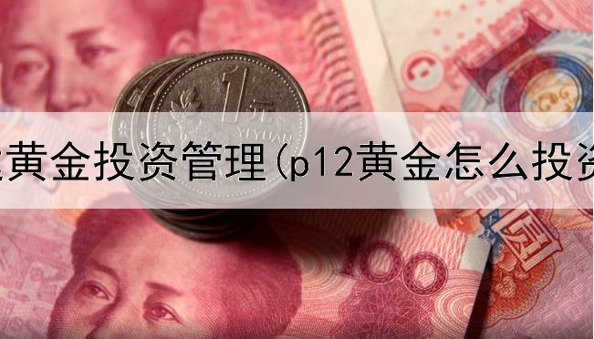  易方达黄金投资管理(p12黄金怎么投资)