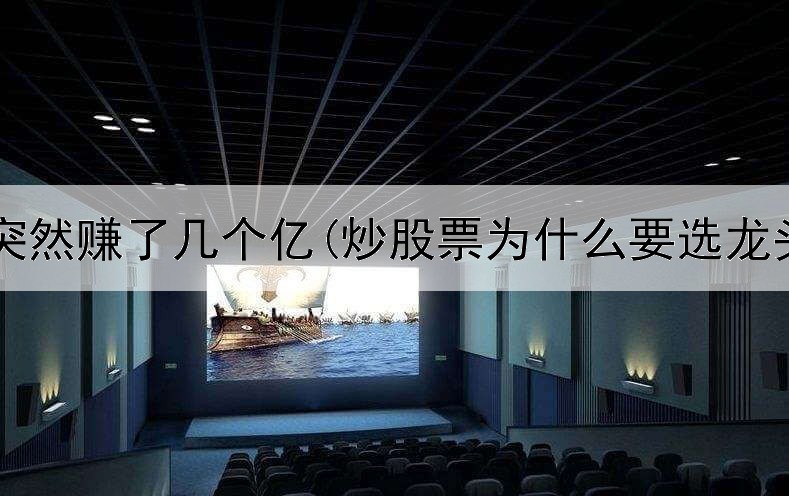 炒股突然赚了几个亿(炒股票为什么要选龙头股)