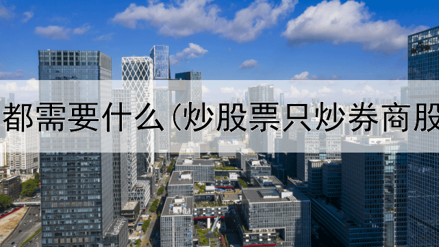  炒股新手都需要什么(炒股票只炒券商股的作者)