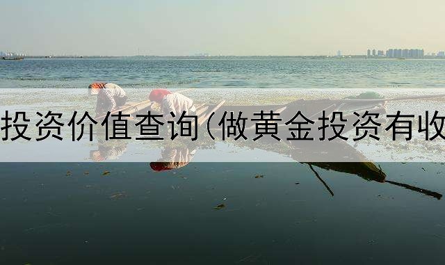  黄金瞳投资价值查询(做黄金投资有收益吗)