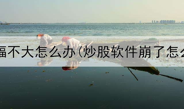  炒股涨幅不大怎么办(炒股软件崩了怎么修护)