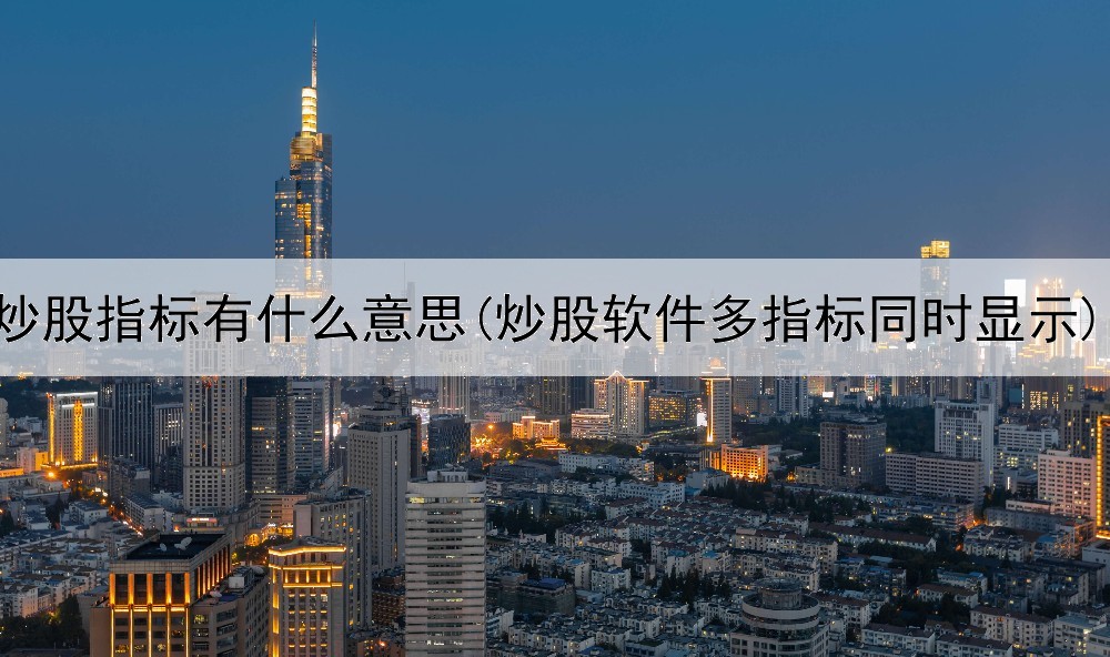  炒股指标有什么意思(炒股软件多指标同时显示)