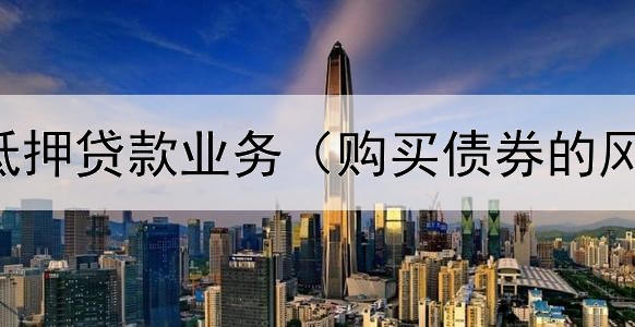  债券工程抵押贷款业务（购买债券的风险很大吗）