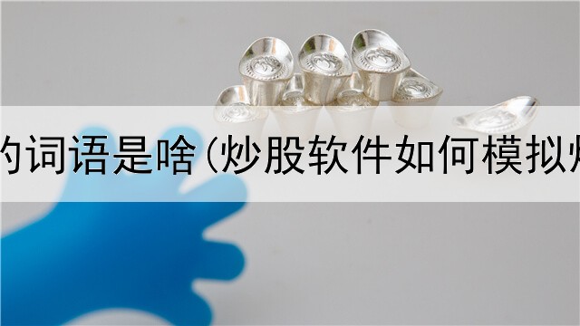  炒股最牛的词语是啥(炒股软件如何模拟炒股技巧)