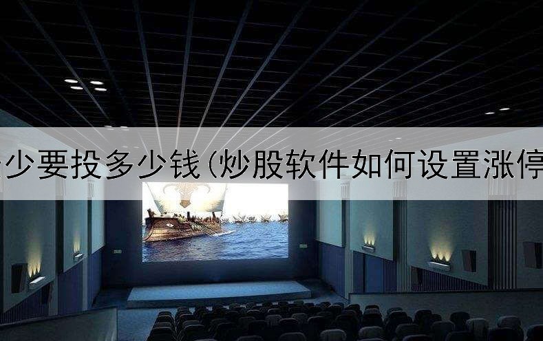  炒股最少要投多少钱(炒股软件如何设置涨停原因)