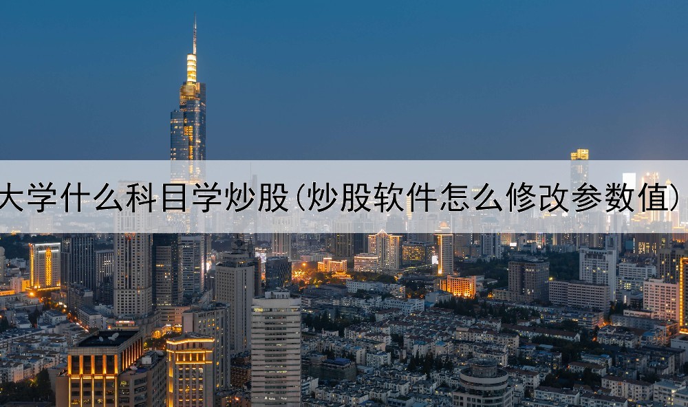  大学什么科目学炒股(炒股软件怎么修改参数值)