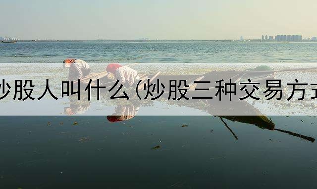  第一个炒股人叫什么(炒股三种交易方式区别)