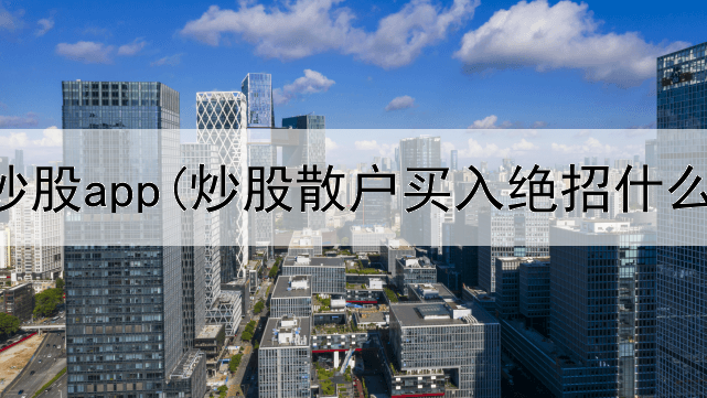  电脑如何炒股app(炒股散户买入绝招什么意思)