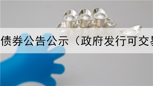  当代集团债券公告公示（政府发行可交易债券吗）