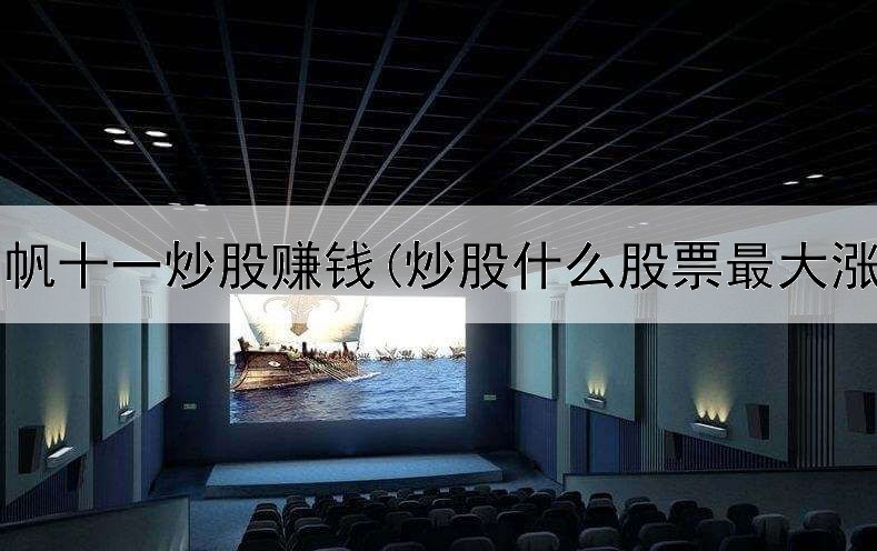  抖音帆十一炒股赚钱(炒股什么股票最大涨幅)