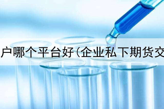  期货小客户哪个平台好(企业私下期货交易平台)