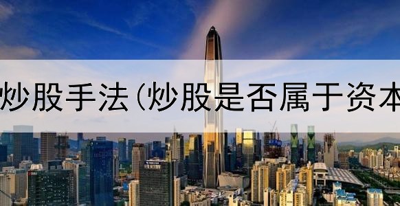  股市廖国沛炒股手法(炒股是否属于资本活动主体)